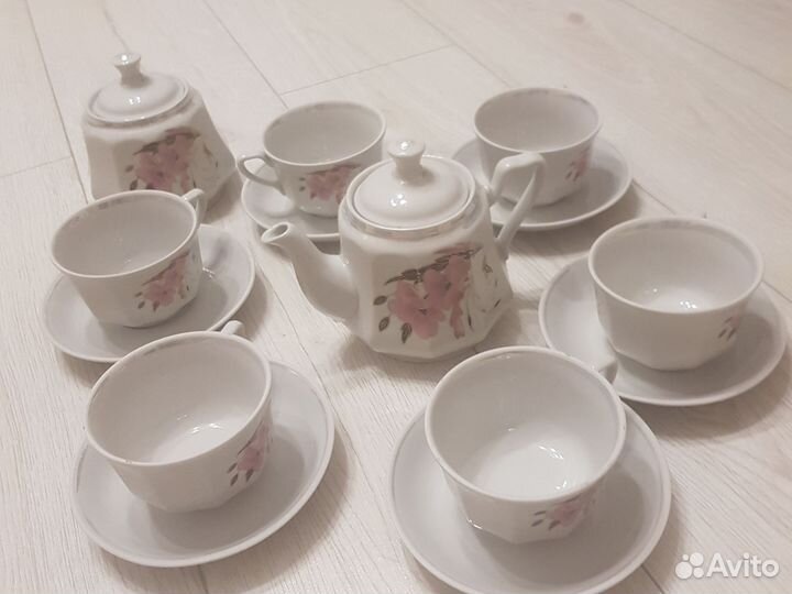 Сервиз чайный грань перламутр