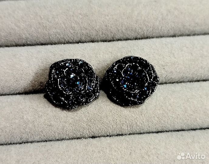 Серьги винтаж с сапфиром