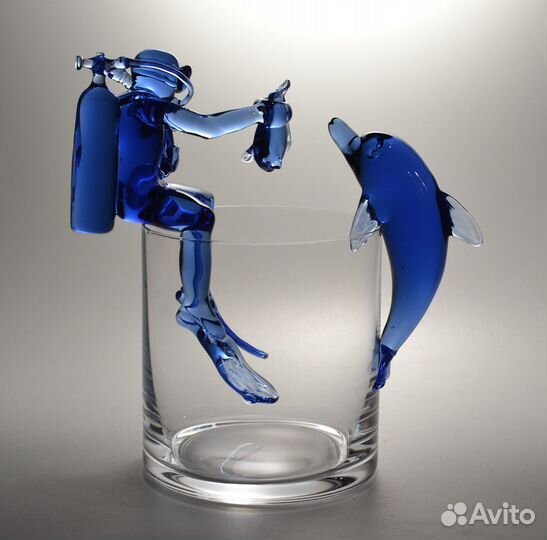 Стеклодувный бокал ручной работы 