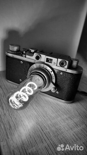 Светильник настольный из фотоаппарата в стиле Лофт