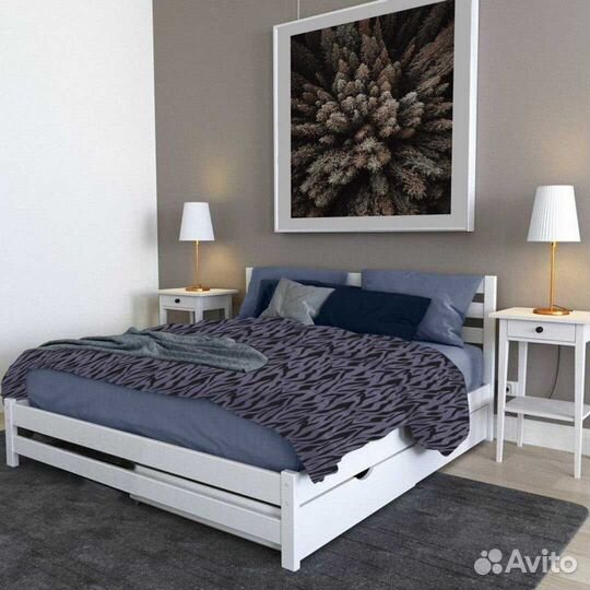 Кровать из массива 2-спальная 