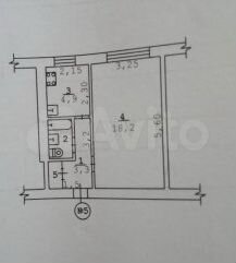 1-к. квартира, 29,5 м², 1/5 эт.