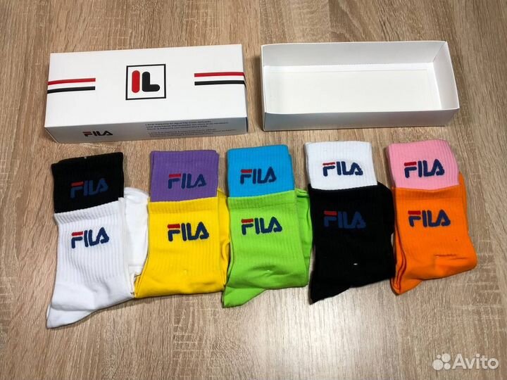 Носки женские Fila. Набор из 5 пар, средние