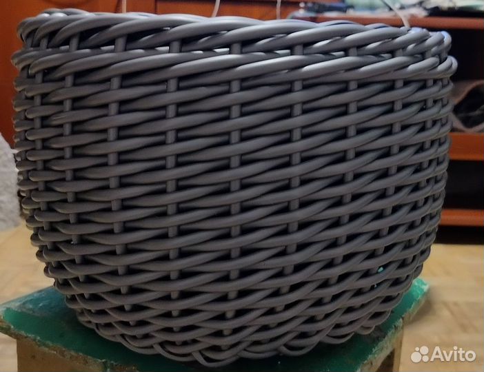 Кашпо из искусственного ротанга 12 литров на заказ