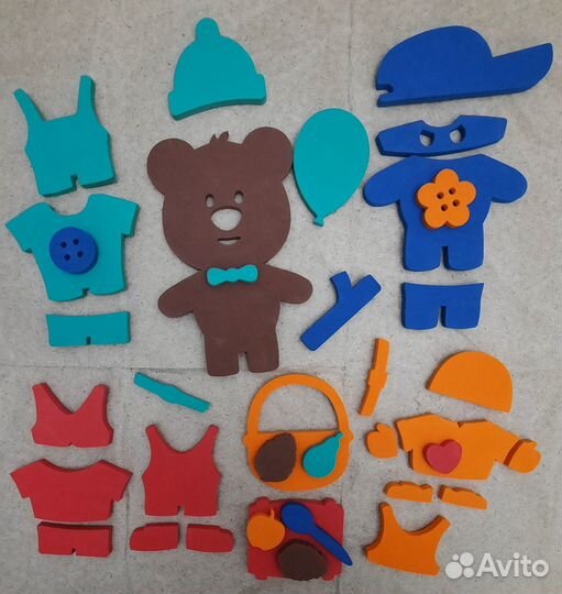 Набор для ванной Игрушка/кукла Аква Одевашка Мишка