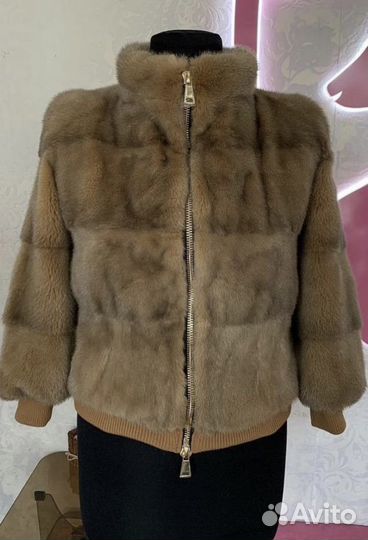 Бомбер из натуральной норки