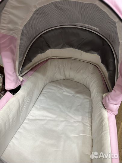 Коляска 2 в 1 бу Bebetto для девочек из экокожи