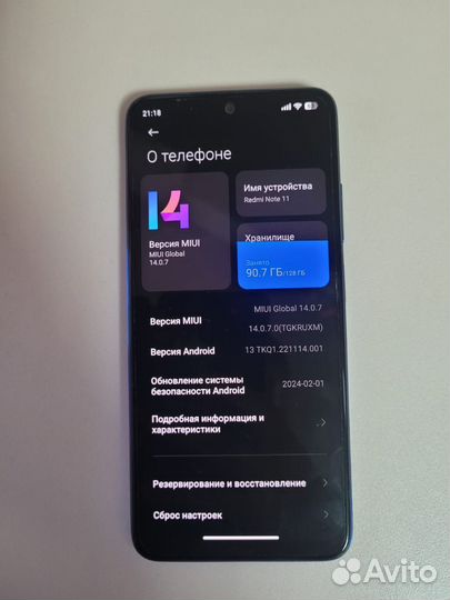 Xiaomi Redmi Note 11, 4/128 ГБ