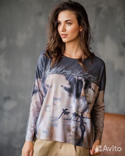 Лонгслив свободного кроя Marabu новый