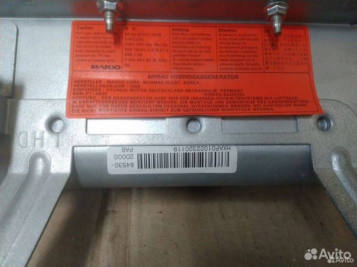 Подушка безопасности пассажира Hyundai Elantra XD