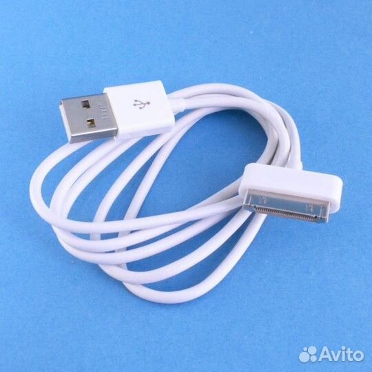 Кабель USB iPhone 4 iPad Apple 30pin 1 м