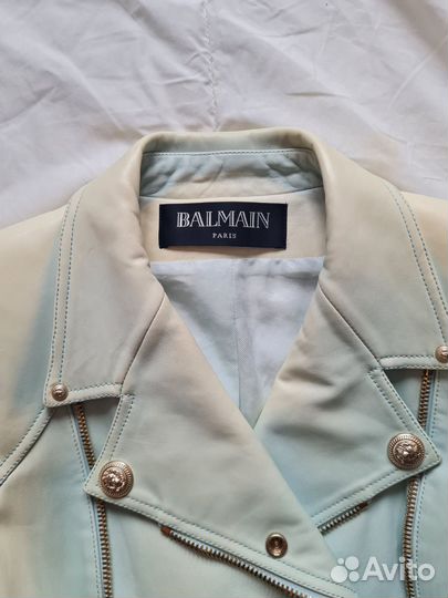 Кожаная куртка Balmain