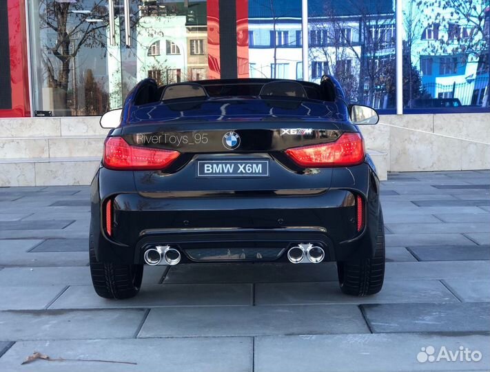 Детские машинки электромобили BMW X6M (черный)