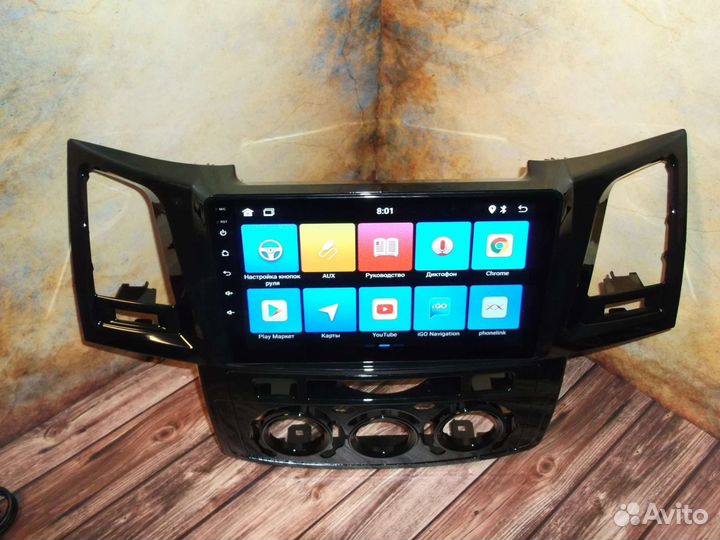 Магнитола Toyota Fortuner Android GPS 2011-2015г