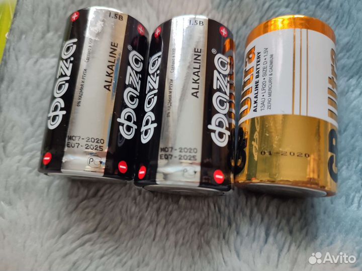 Батарейки D и 9В 6LF22