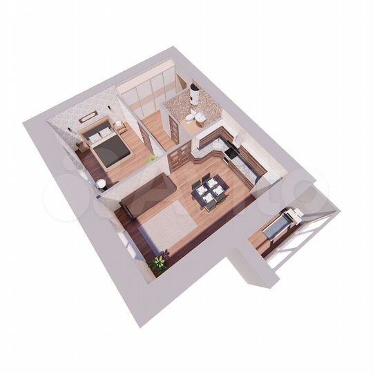 1-к. квартира, 58 м², 10/12 эт.
