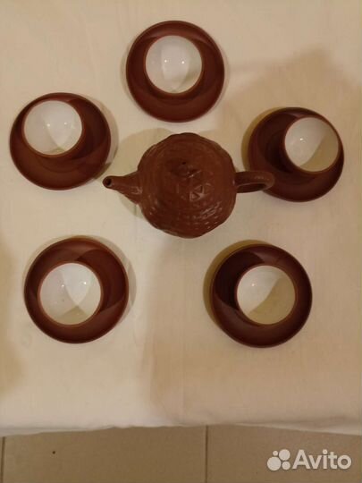 Глиняный кофейный сервиз