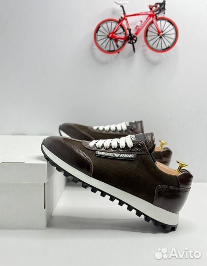 Кроссовки мужские кожаные emporio armani