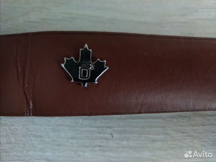 Ремень кожаный коричневый