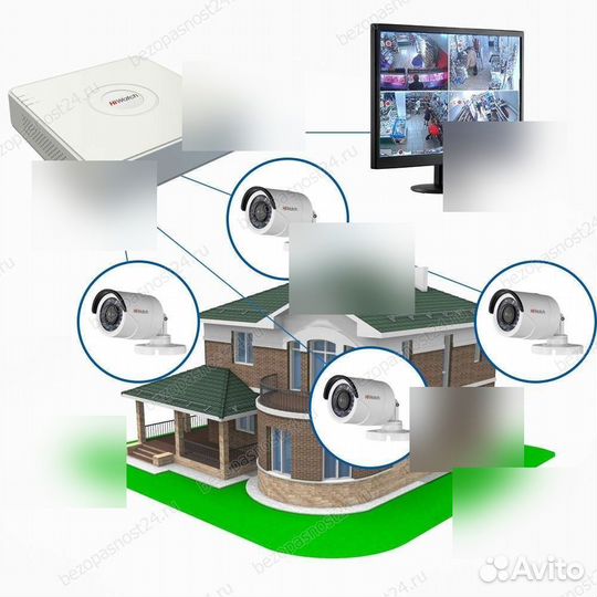 Камера видеонаблюдения с установкой