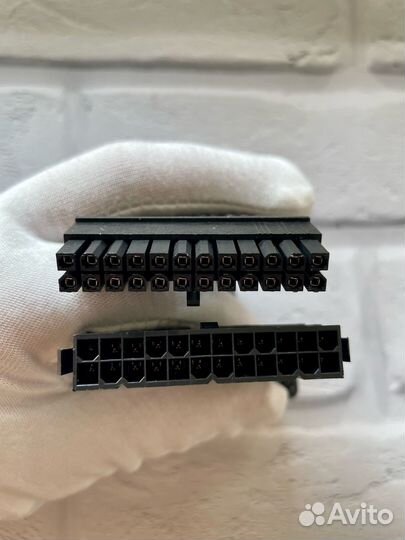 Кастомные провода для (блока питания) Черные 0.2м