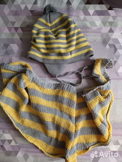 Шапка детская унисекс, 52-54, хлопок