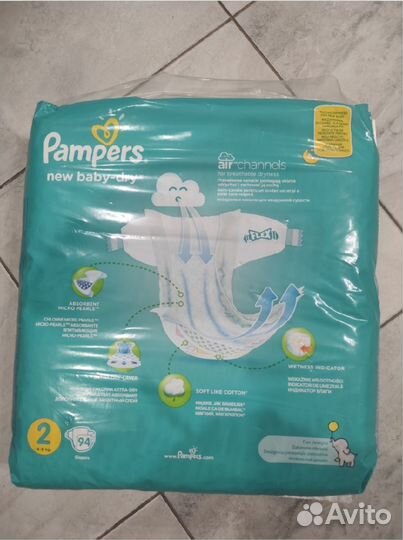 Подгузники pampers 94 шт