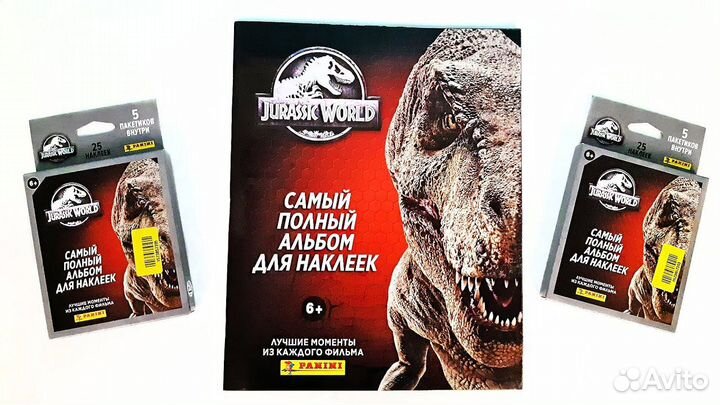 Наклейки jurassic world, panini