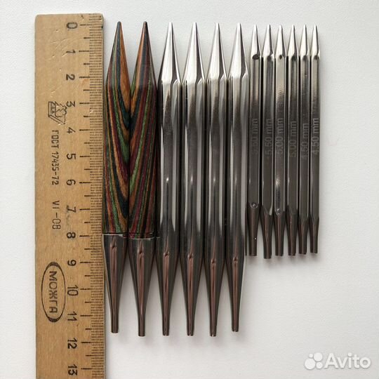 Спицы addi knit pro lana grossa дерево металл