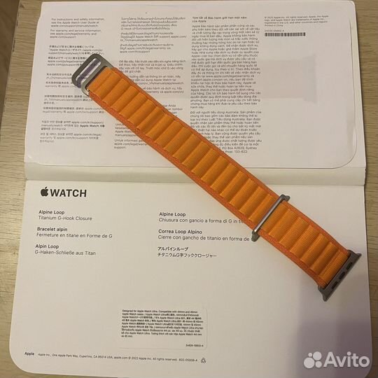 Ремешок Apple Watch Ultra Alpine Loop Orange