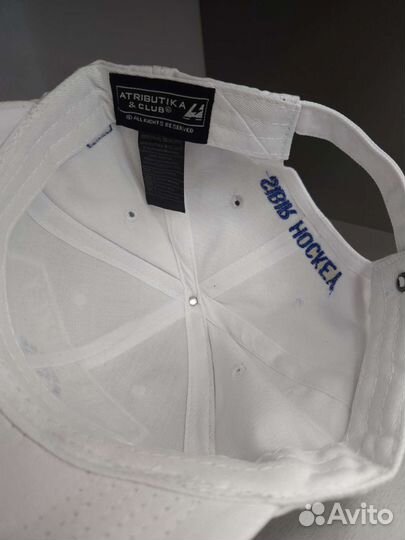 Кепка бейсболка Сибирь хоккей белая