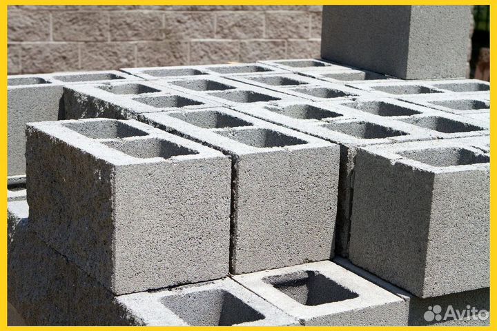 Керамзитобетонный блок полнотелый