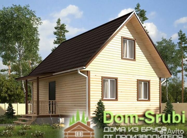 Карабаново. Дом из бруса Д-13 (6х8). Строим в Срок