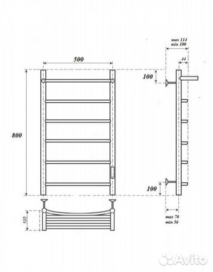 Полотенцесушитель электрический новый