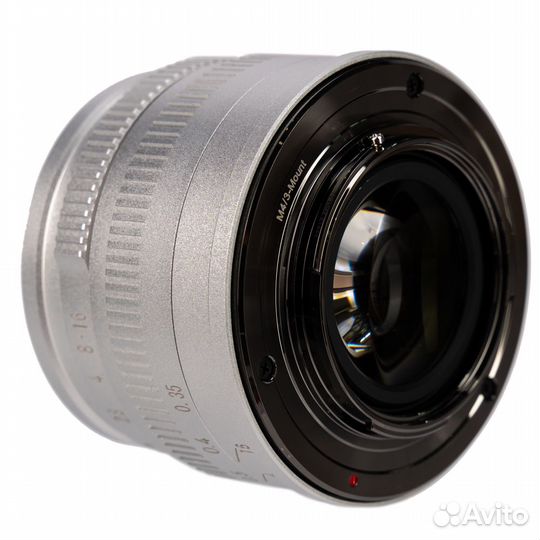 Объектив 7artisans 35mm F1.4 APS-C M43, серебряный
