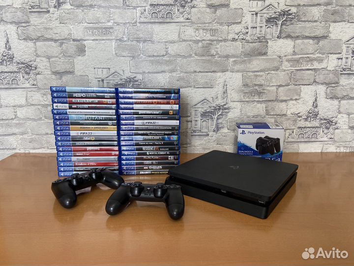 Sony playstation 4 slim + диск
