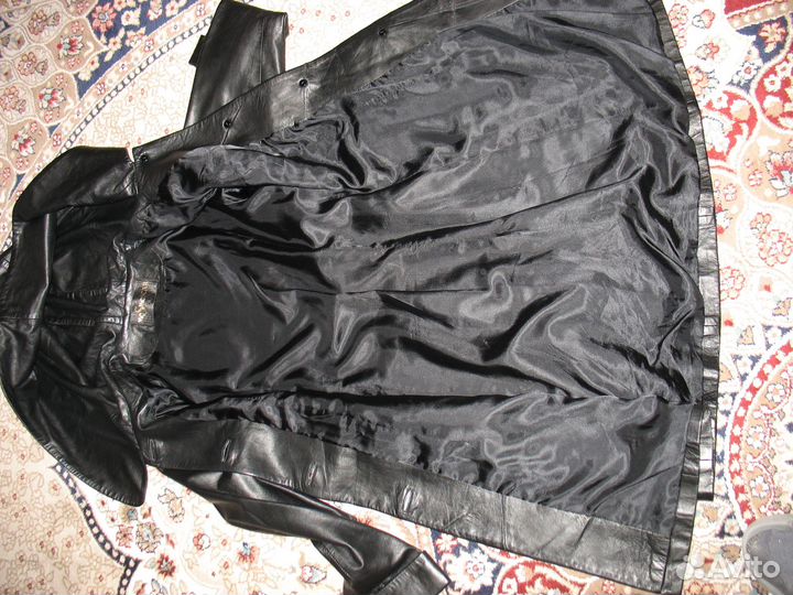 Кожаный плащ,размер 46-48