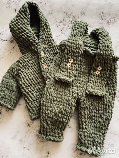 Теплый костюм для новорожденных