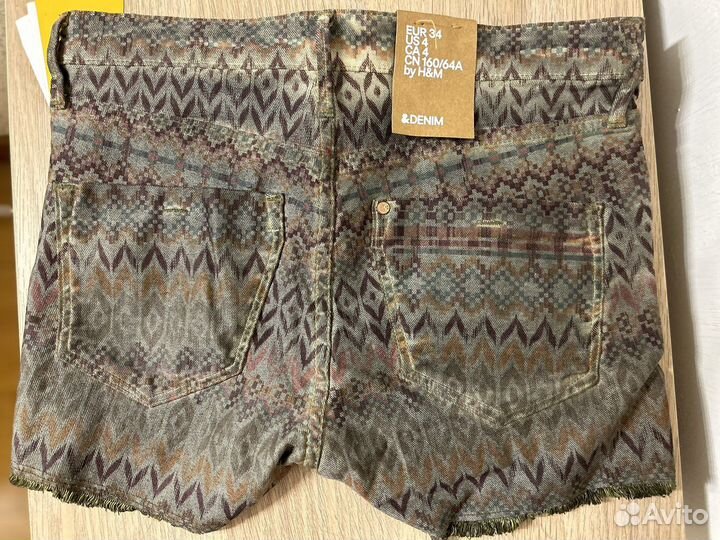 Шорты джинсовые H&M в стиле сафари
