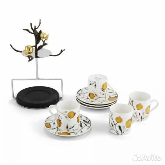 Набор кружек с блюдцами Гранат от Michael Aram