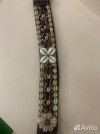 Ремень расшитый ракушками