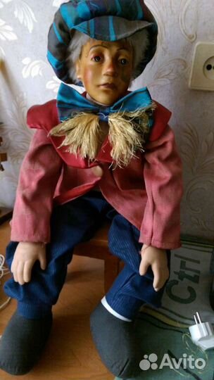 Кукла клоун антикварный