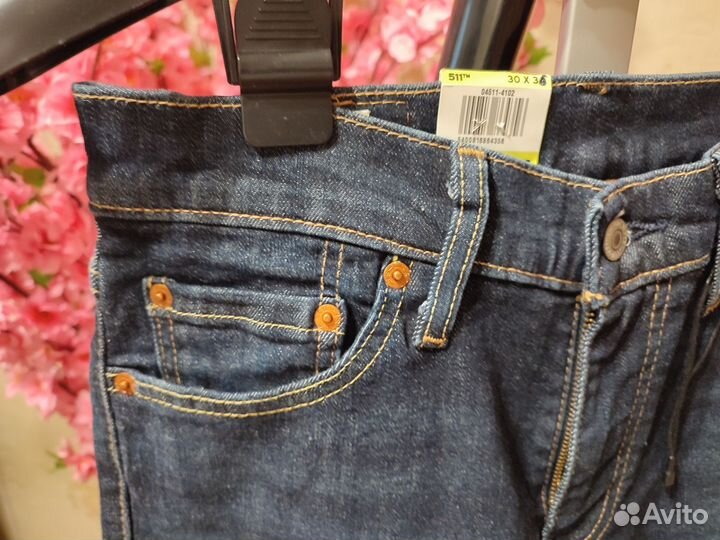 Джинсы мужские синие Levi's 30/34 slim 511