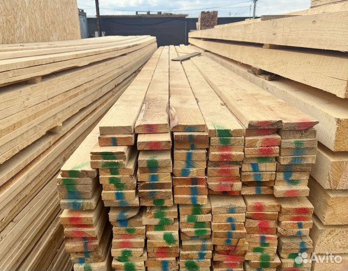 Доска обрезная 25х100х6000