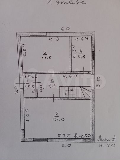 Дом 105 м² на участке 58 сот.