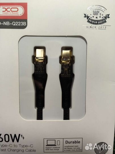 Кабель Type-C/Type-C 60 вт