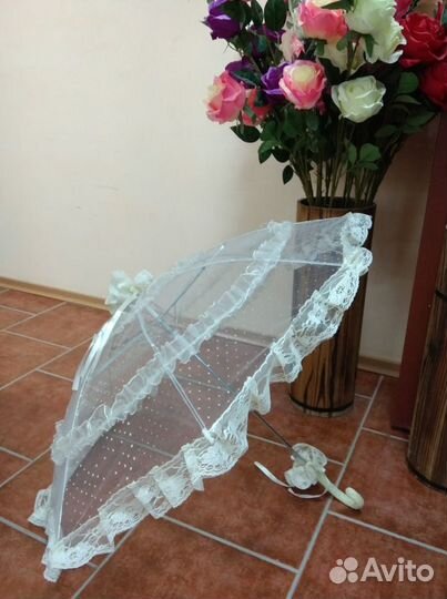 Кружевной зонт новый