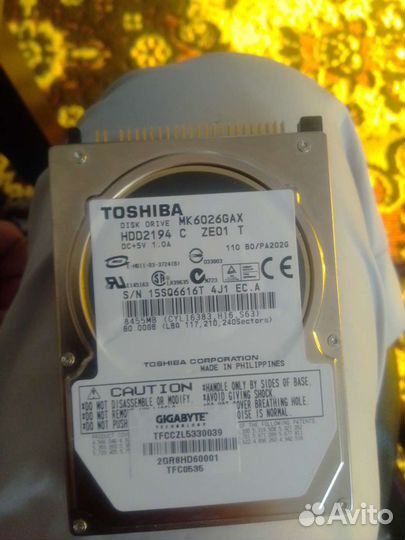 Жесткий диск для ноутбука toshiba
