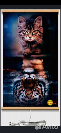 Гибкий инфракрасный обогреватель на стену Котик