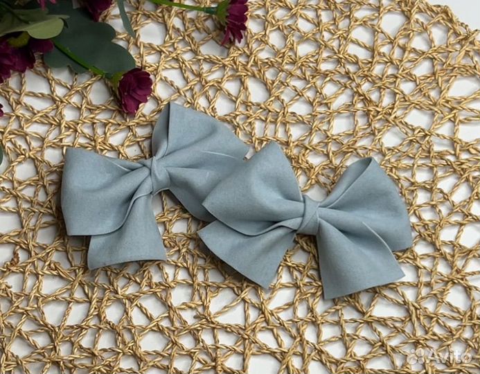 Бантик (2 шт) для волос из замши